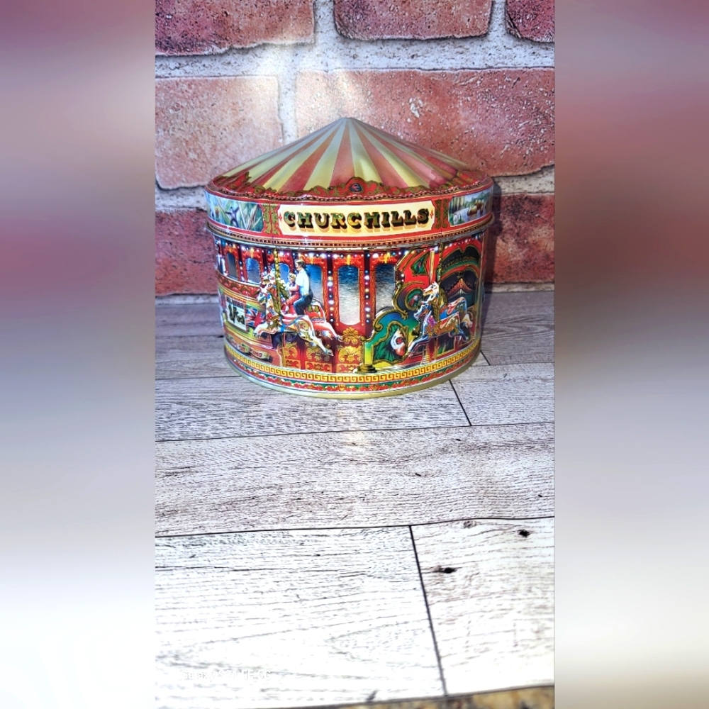 CHURCHILLS OF LONDON CAROUSEL TIN (empty)